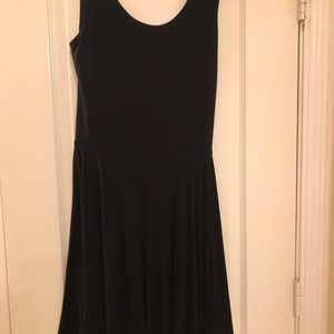 washable black rayon spandex dress.